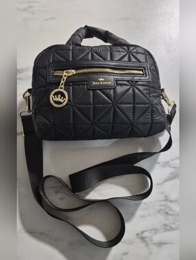 Juicy Couture Black Quilted Crossbody with Gold Hardware - New Without Tags
